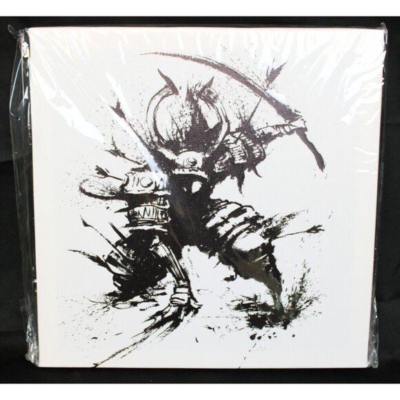 4 JiazuGo White Japanese Samurai Stretched Prints Set Canvas Ink Paintings Splat - Picture 5 of 10